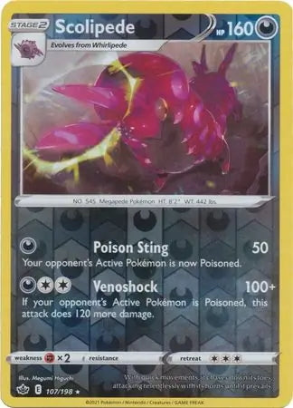 Chilling Reign Scolipede #107/198 reverse holo